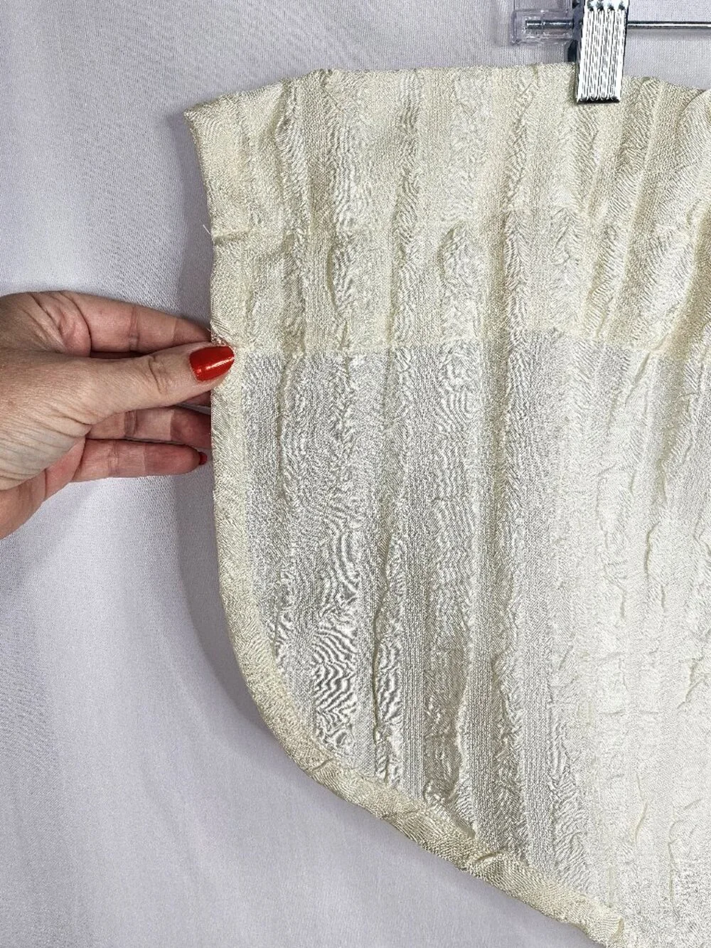 Croscill | Set of 5 Ivory Scalloped Window Valances | 38.5